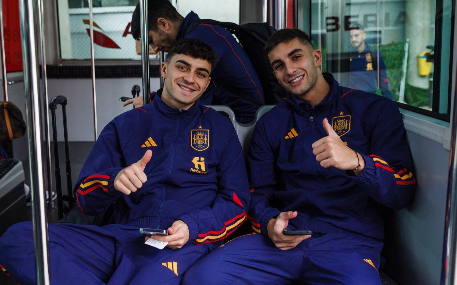 西班牙球队出席世界杯备战热身赛